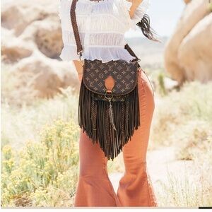 Stylish Brown Fringe Women Bag